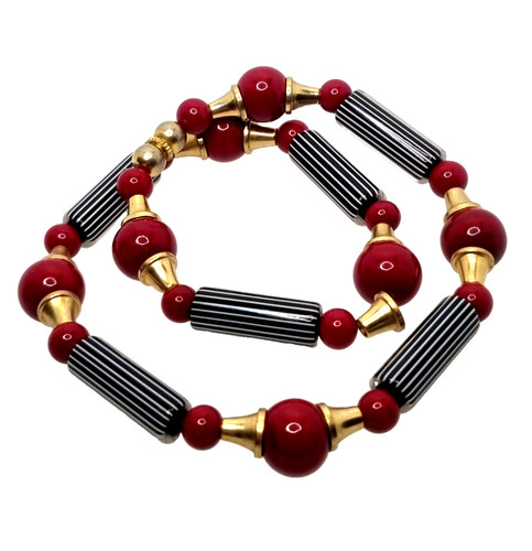 Murano collana vetro rosso - murano,