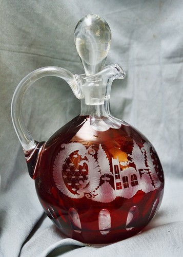 Caraffa vetro rosso in - caraffa,
