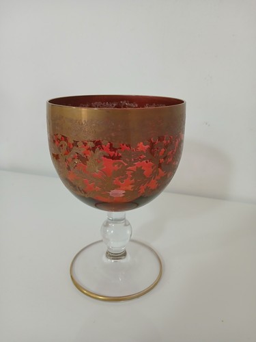 Calice vetro boemia rosso - boemia,