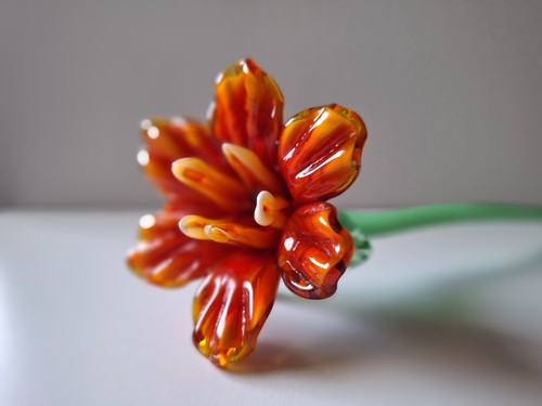 Fiore decorativo vetro - fiore, in
